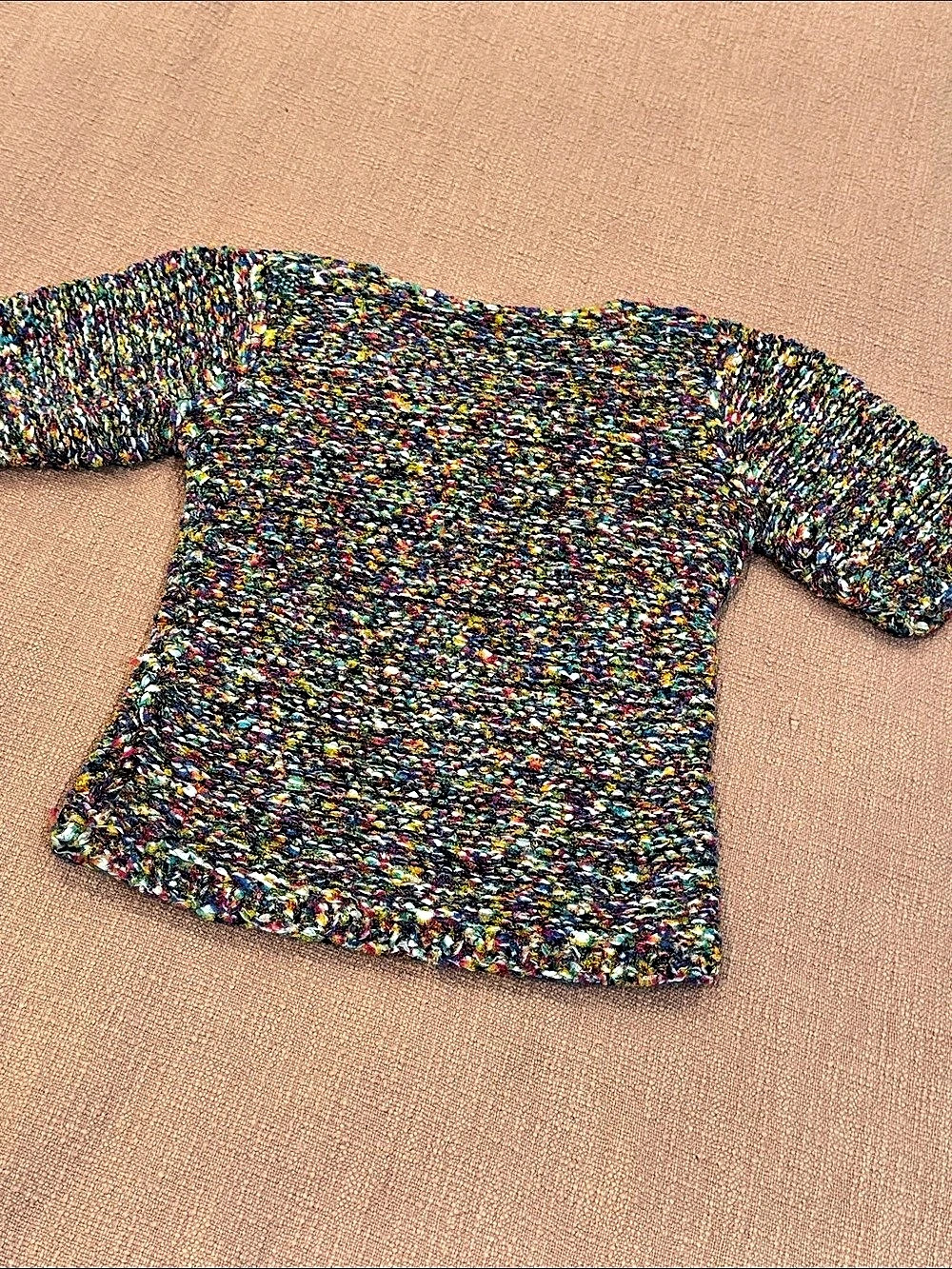 Multicolor Textured Knit Sweater - Picture 13 of 15